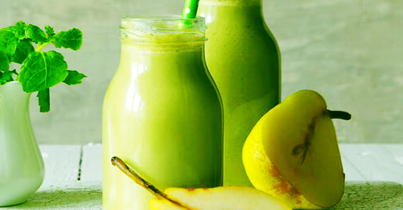 jugo verde con pera